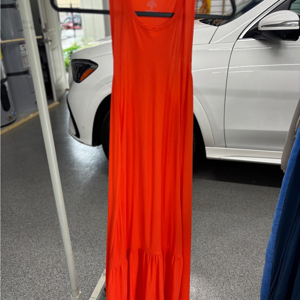 Sweaty Betty Orange Halter Maxi Sundress